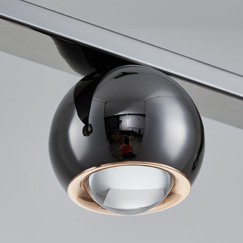 Modern Hanging Light Molecule Island Light Fixture in Black for Dining Room