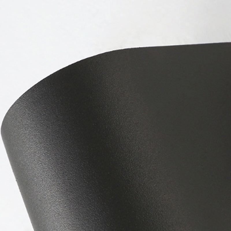 Single Contemporary Black Wall Mounted Sconce Metallic LED Wall Light