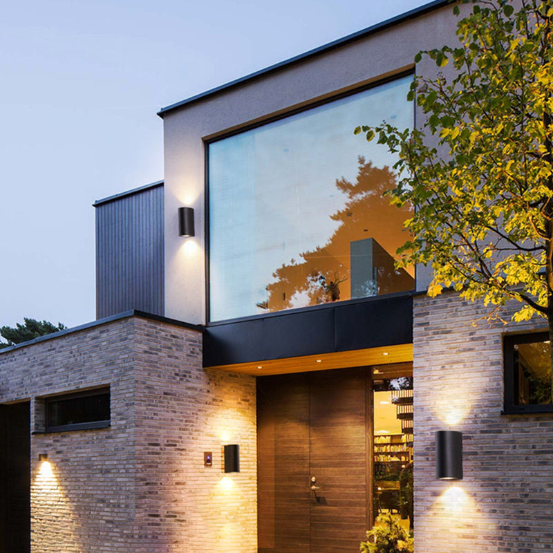 Single Contemporary Black Wall Mounted Sconce Metallic LED Wall Light