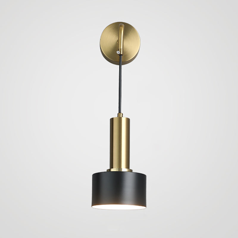 Cylinder Shape Metal Wall Lighting Modern Style 1 Light Wall Mounted Light
