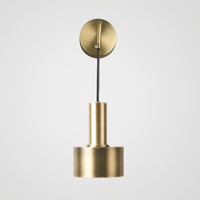 Cylinder Shape Metal Wall Lighting Modern Style 1 Light Wall Mounted Light
