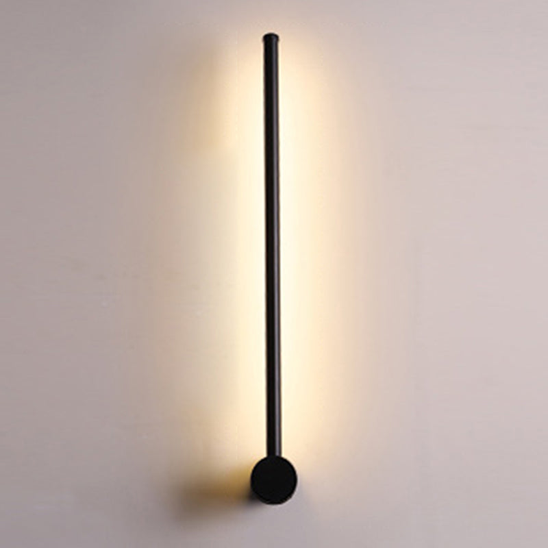 Linear Black 1 - Light Wall Light Iron Contemporary Wall Lighting Fixture