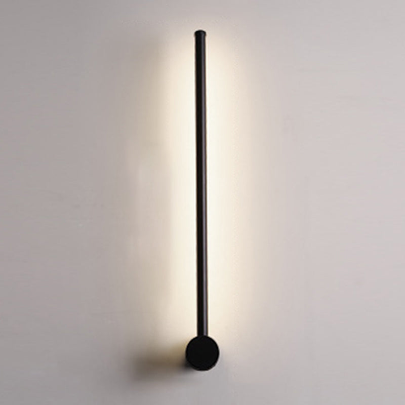 Linear Black 1 - Light Wall Light Iron Contemporary Wall Lighting Fixture