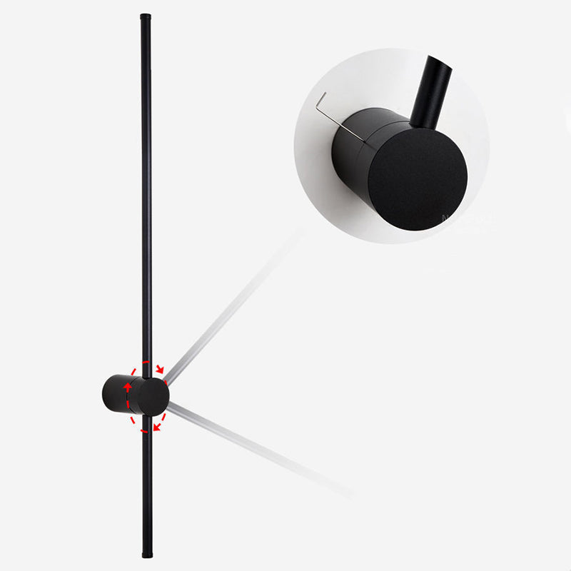Linear Black 1 - Light Wall Light Iron Contemporary Wall Lighting Fixture