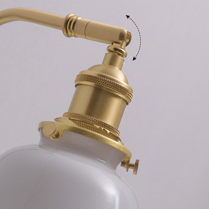 Simple Ceramic Shade Wall Light Fixture Modern Wall Light Sconce for Bedroom