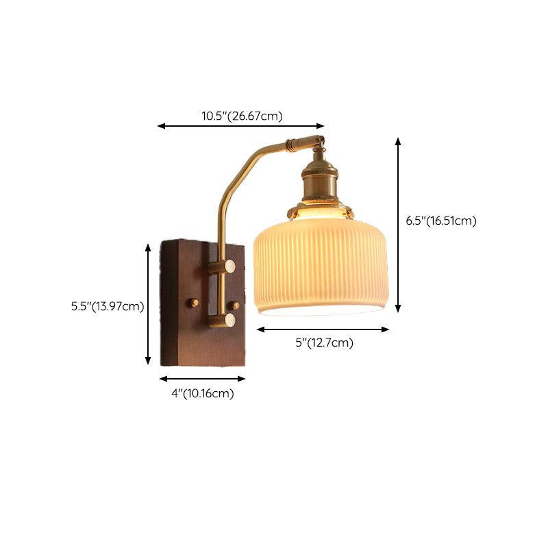 Simple Ceramic Shade Wall Light Fixture Modern Wall Light Sconce for Bedroom