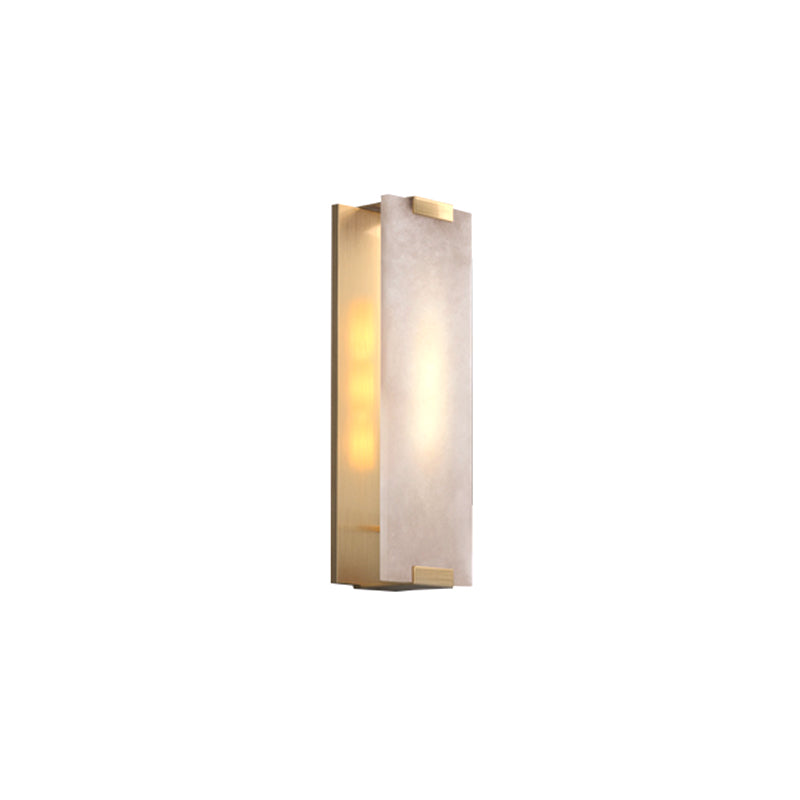 Post Modern LED Wall Sconce in Gold / Bronze Stainless Steel and Marble Wall Light