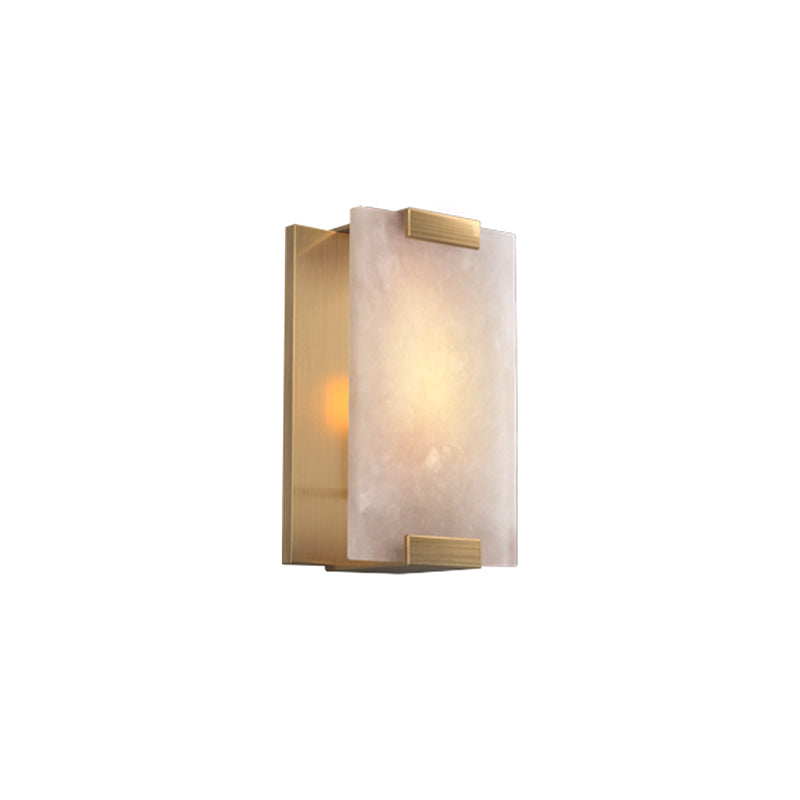 Post Modern LED Wall Sconce in Gold / Bronze Stainless Steel and Marble Wall Light
