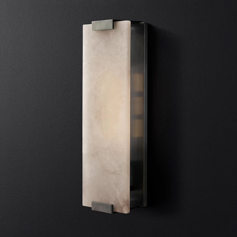 Post Modern LED Wall Sconce in Gold / Bronze Stainless Steel and Marble Wall Light