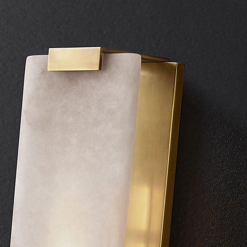 Post Modern LED Wall Sconce in Gold / Bronze Stainless Steel and Marble Wall Light