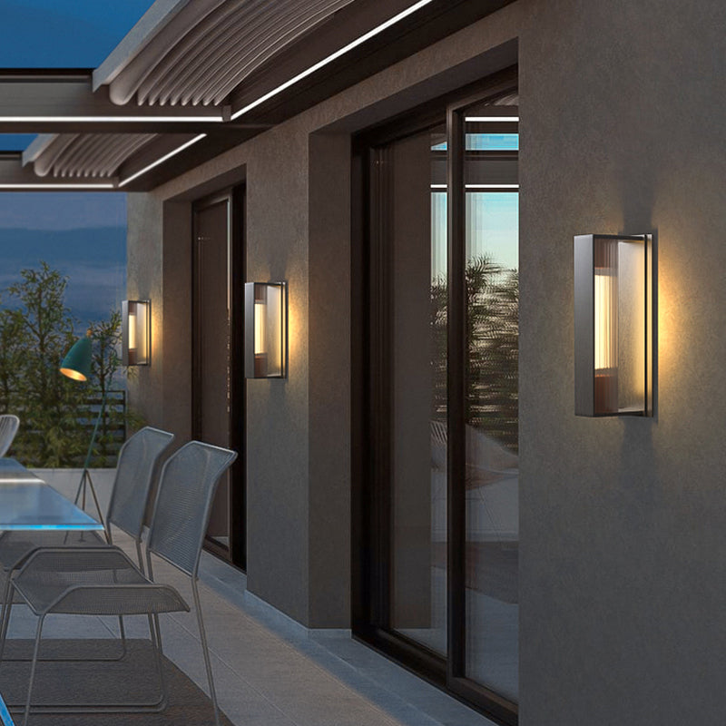 Contemporary 1 - Light Wall Mounted Light Aluminum & Glass Wall Fixture in Grey