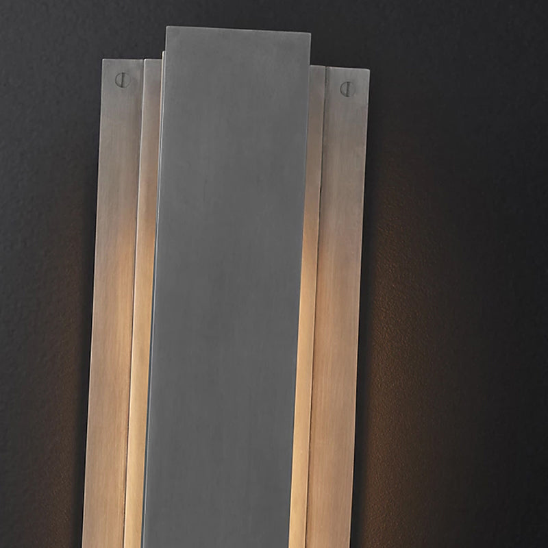 Contemporary 1 - Light Wall Mounted Light Aluminum & Glass Wall Fixture in Grey