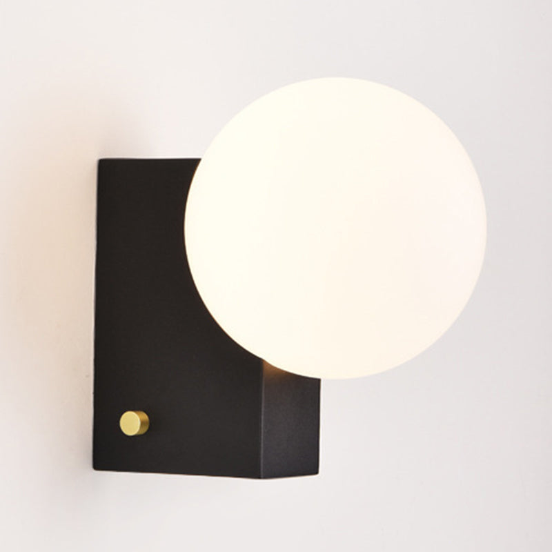 Modern Chrome/Black Bathroom Vanity Light 1 Light Wall Light Sconces