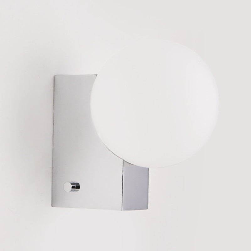 Modern Chrome/Black Bathroom Vanity Light 1 Light Wall Light Sconces