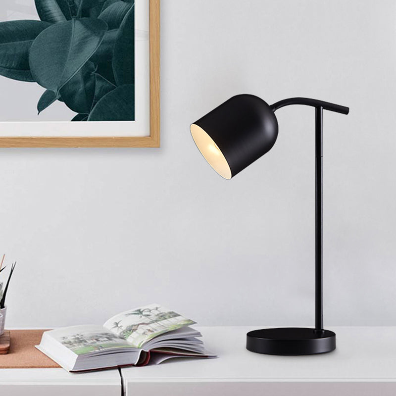 Blanc / noir / jaune finition Bell Lighting Macaron LED Metallic Reading Livre Light for Bedside