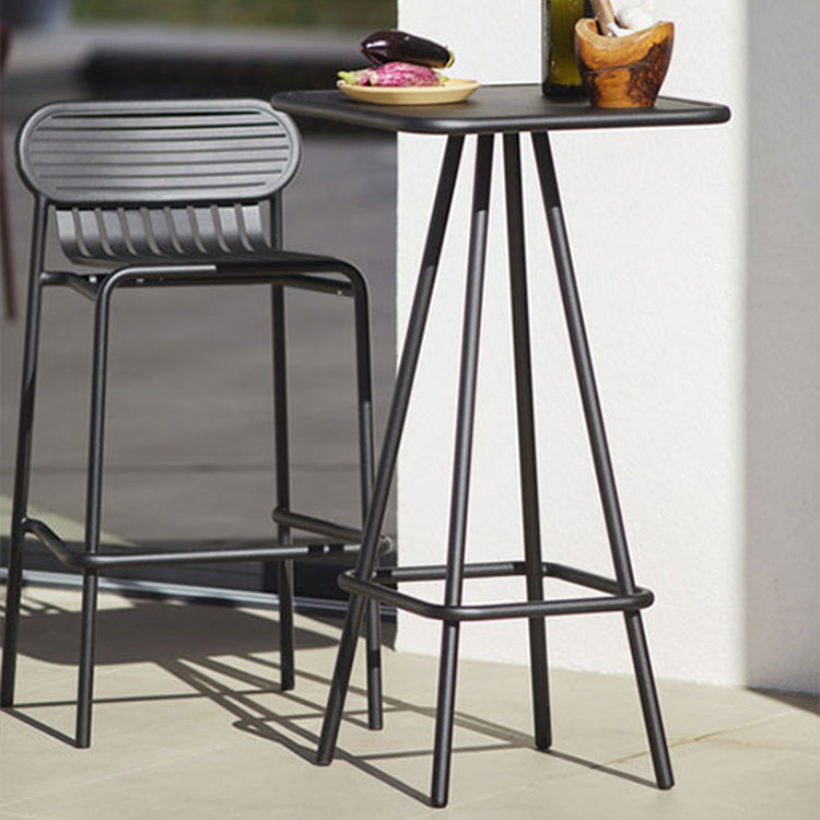 Black Iron Patio Table Contemporary Water Resistant Coffee Table