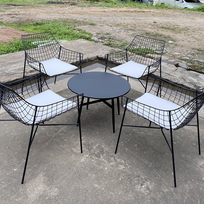 Industrial Matte Finish Finish End Table Metal Water Resistant Side Table