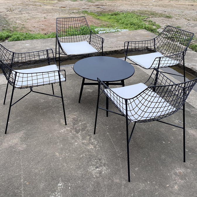 Industrial Matte Finish Finish End Table Metal Water Resistant Side Table