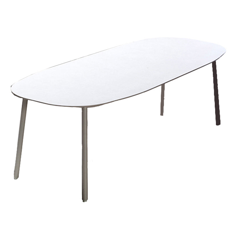 Metal Frame Dining Table Set 1/3/5/7 Pcs Boho Patio Dining Table with Upholstered Chairs