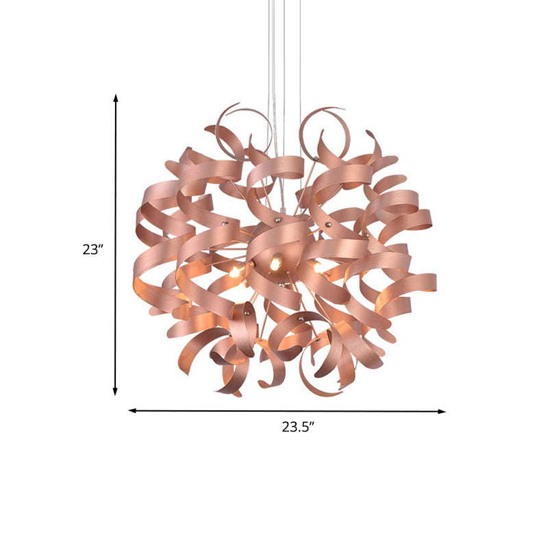 Kit di luce a spirale in metallo a spirale kit di luce sospesa contemporanea per finitura a LED LED LED per il ristorante