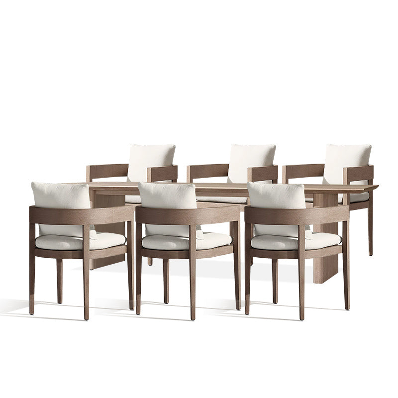 1/5/7 Pieces Patio Dining Table Set Solid Wood Patio Dining Sets