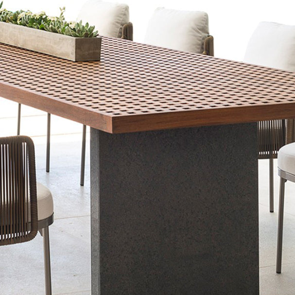 Rectangular Dining Table Set 1/2/9 Pieces Boho Wood Bistro Table Set