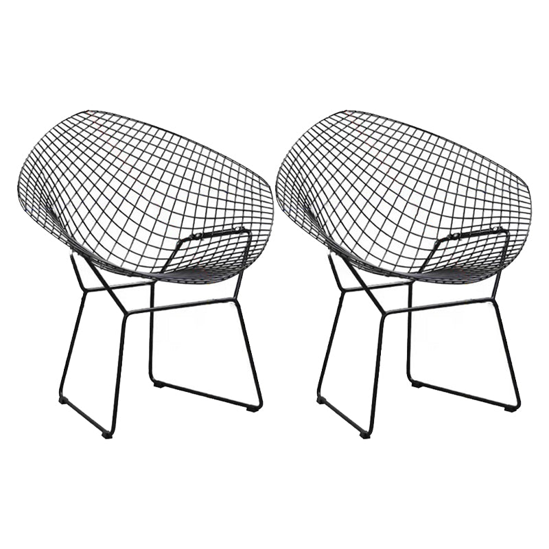 Black Modern Bistro Table Set 1/2/3/4/5 Pcs Metal Bistro Set for Small Places