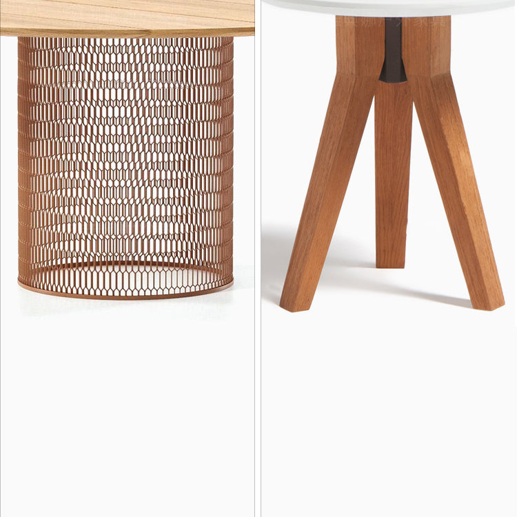 Matte Finish Boho Dining Table Set 1/2/3/5 Pcs Outdoor Dining Set