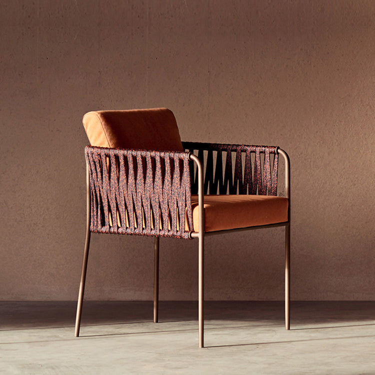 Black Stone Boho Dining Table Set 1/2/7 Pcs Rattan Dining Set