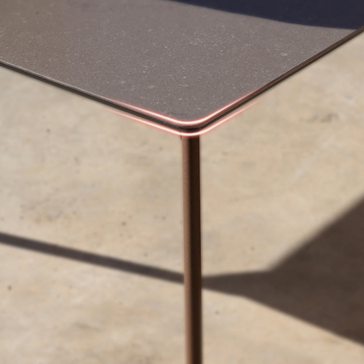 Black Stone Boho Dining Table Set 1/2/7 Pcs Rattan Dining Set