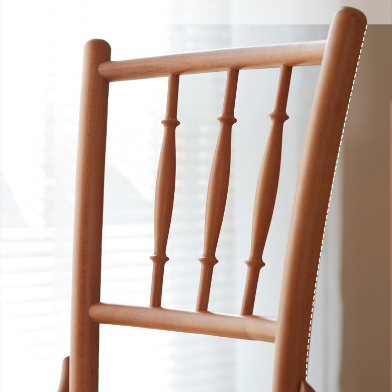 Solid Wood Side Chair Slat Back Dining Chair for Living Room