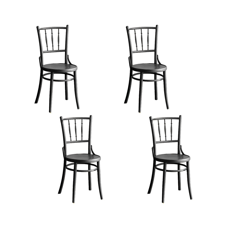 Solid Wood Side Chair Slat Back Dining Chair for Living Room