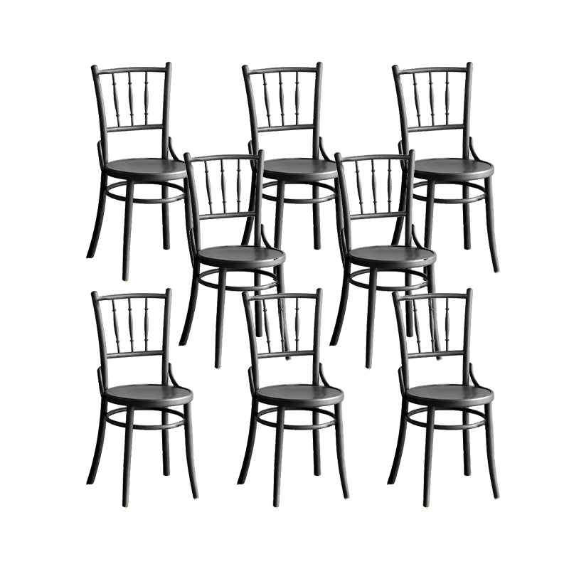 Solid Wood Side Chair Slat Back Dining Chair for Living Room