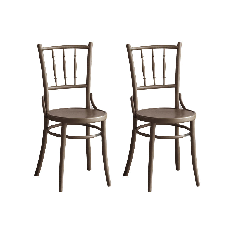 Solid Wood Side Chair Slat Back Dining Chair for Living Room