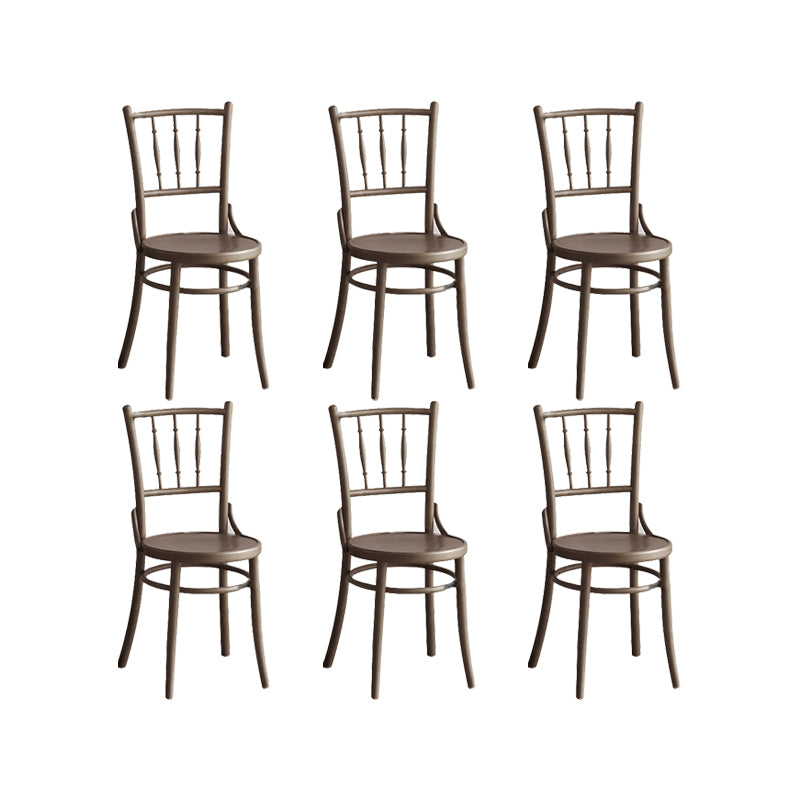 Solid Wood Side Chair Slat Back Dining Chair for Living Room