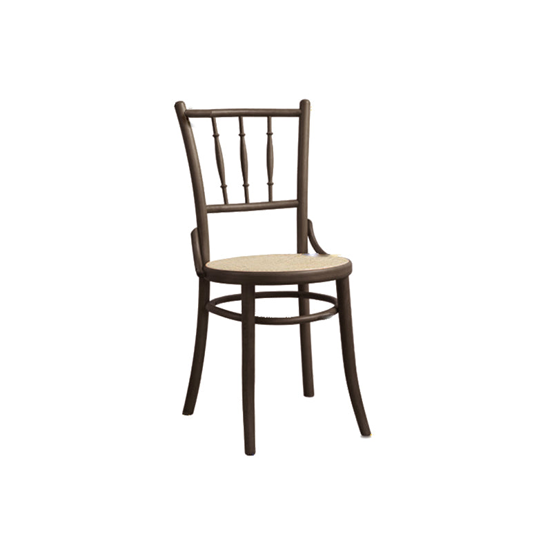 Solid Wood Side Chair Slat Back Dining Chair for Living Room