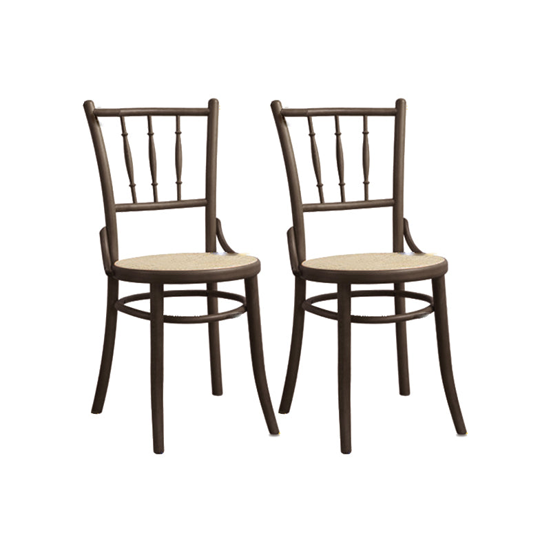 Solid Wood Side Chair Slat Back Dining Chair for Living Room