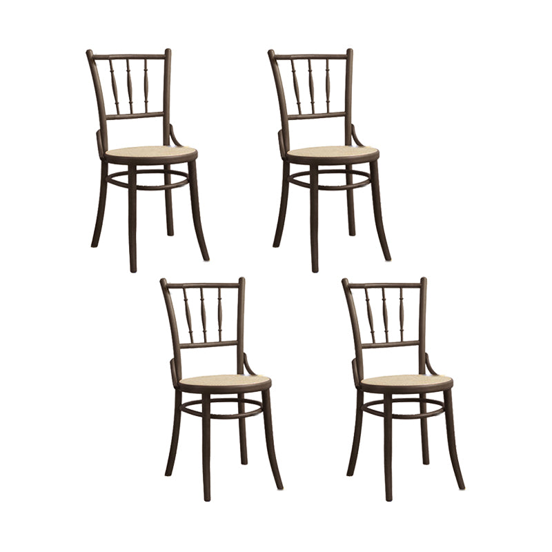 Solid Wood Side Chair Slat Back Dining Chair for Living Room