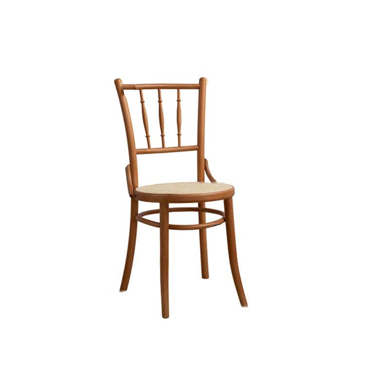Solid Wood Side Chair Slat Back Dining Chair for Living Room