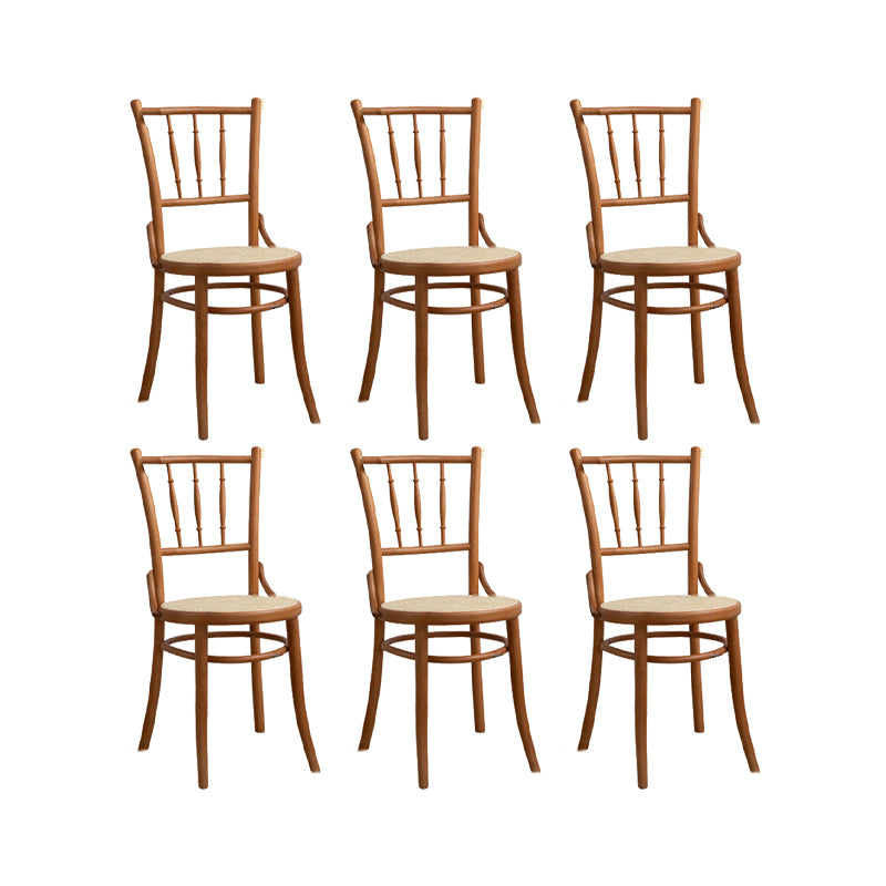 Solid Wood Side Chair Slat Back Dining Chair for Living Room