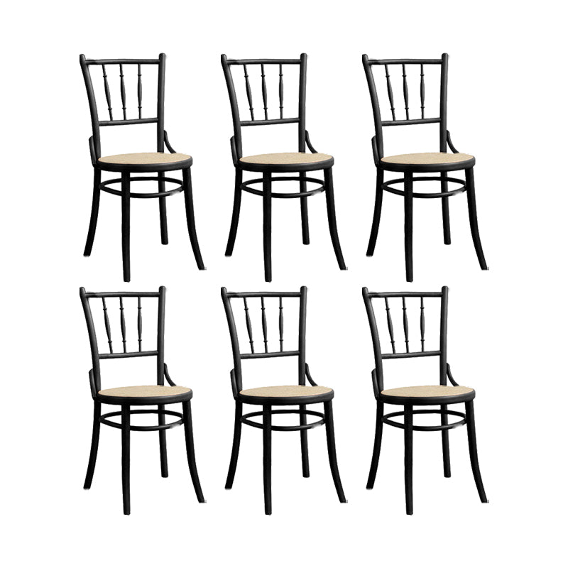 Solid Wood Side Chair Slat Back Dining Chair for Living Room