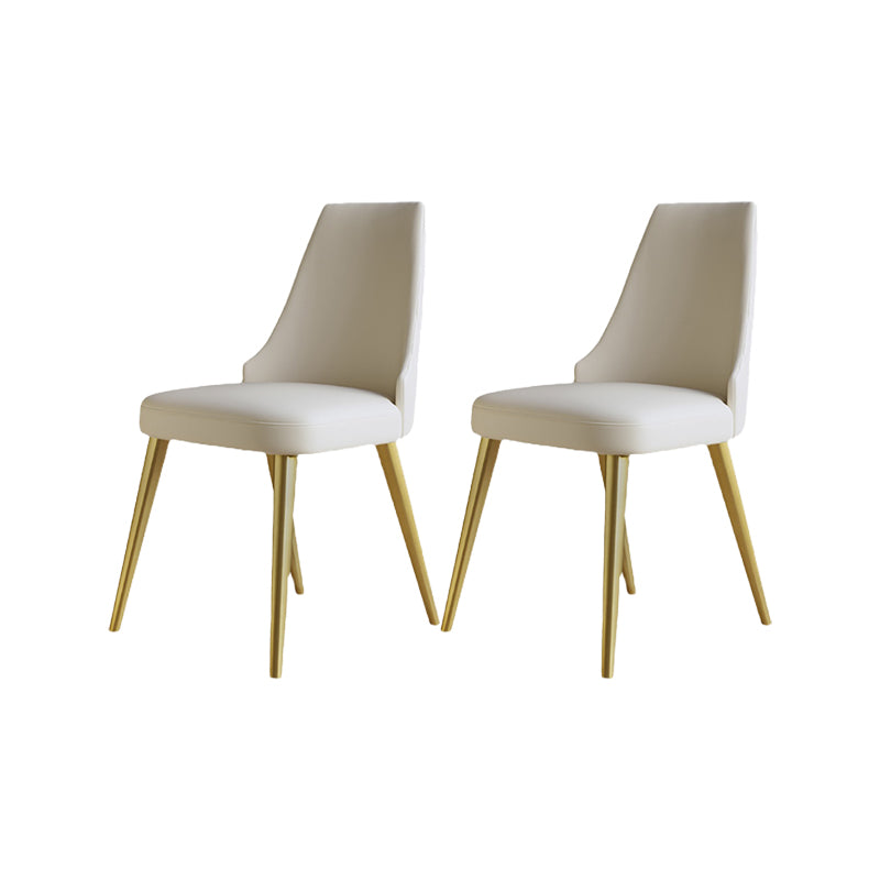 Nordic Style Metal Side Chair Gold Base Side Dining Chair for Living Room