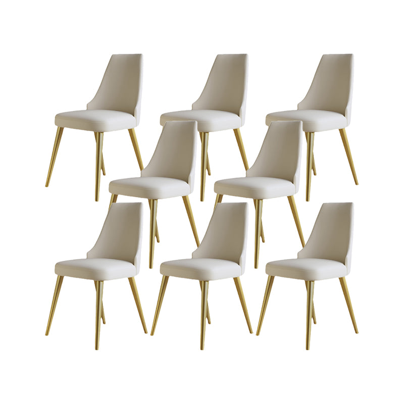 Nordic Style Metal Side Chair Gold Base Side Dining Chair for Living Room