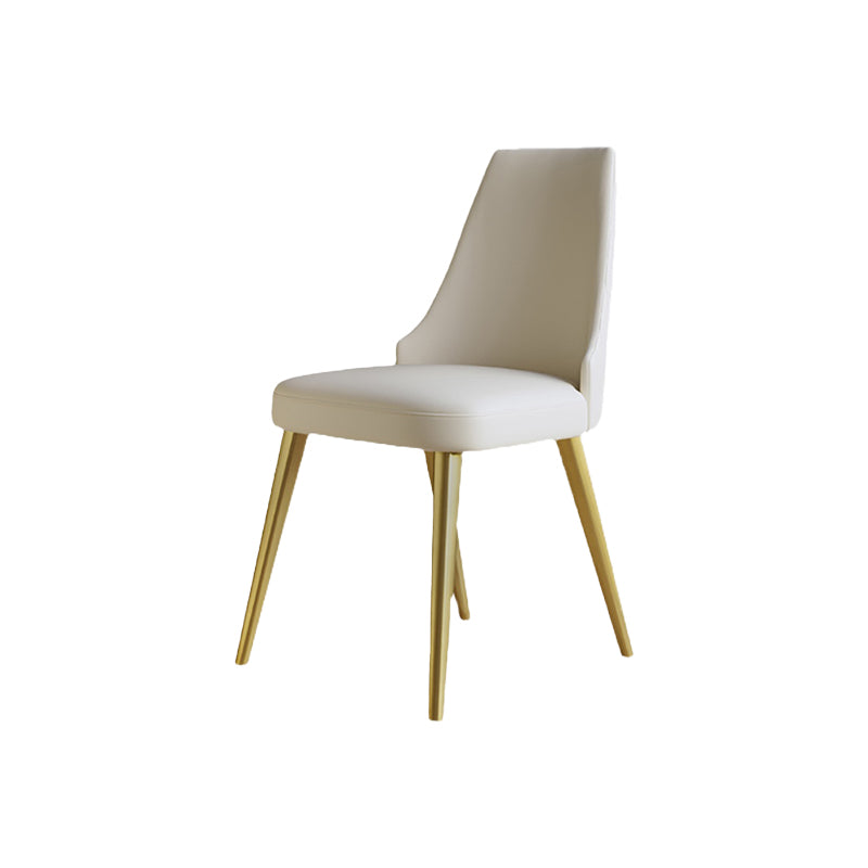 Nordic Style Metal Side Chair Gold Base Side Dining Chair for Living Room