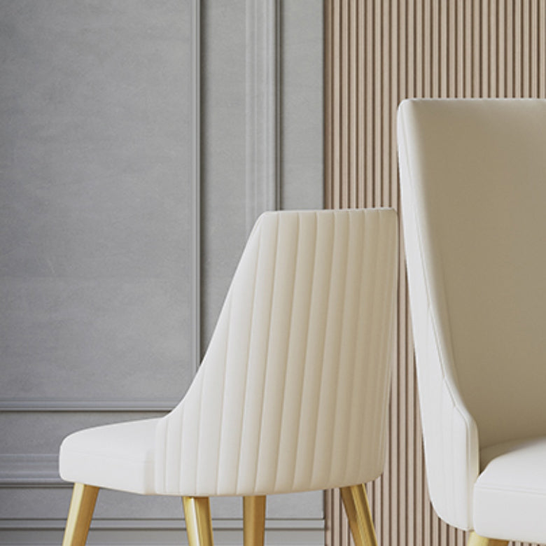 Nordic Style Metal Side Chair Gold Base Side Dining Chair for Living Room
