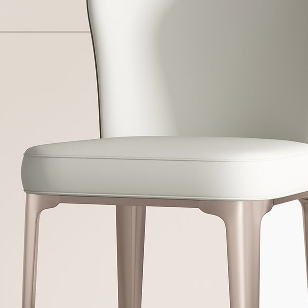 Modern Simple White Side Chair Upholstered Dining Chair for Living Room