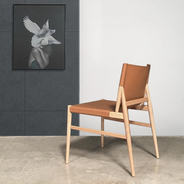 Faux Leather Kitchen Dining Chairs Contemporary Chairs with Wood Base