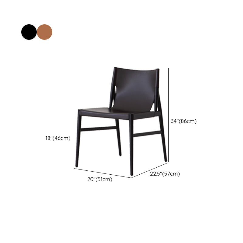 Faux Leather Kitchen Dining Chairs Contemporary Chairs with Wood Base