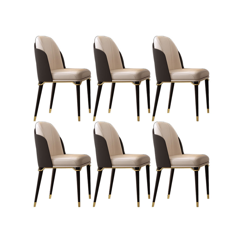 Upholstered Dining Chairs Faux Leather Chairs with Wood Base