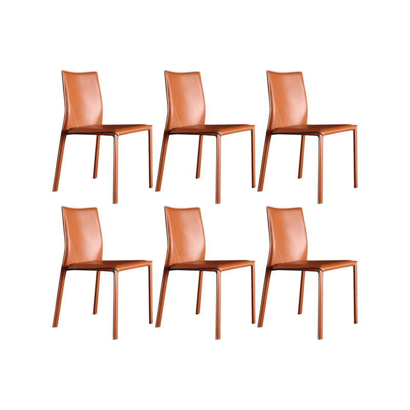 Faux Leather Kitchen Dining Chairs Upholstered Side Chairs with Metal Base